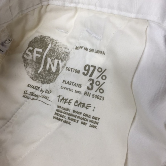 Gap white khaki skinny pant black zippers - Picture 7 of 7